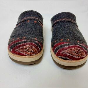 Merrell Women's Juno Aztec Blanket Wool Clog Slippers Shoes Slide Red/Gray 9.5 M